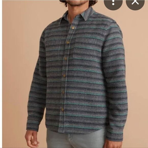 Marine layer striped heavy overshirt - Picture 3 of 6